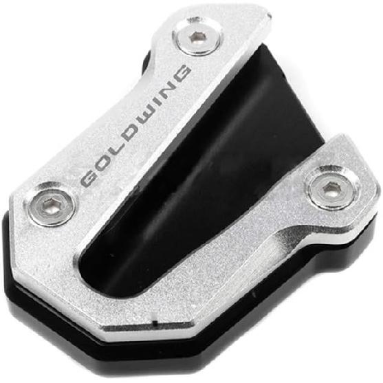 Motorcycle Foot Stand Side Enlarger Kickstand Stand Extension Plate Pad Compatible with HONDA GoldWing GL1800 2018-2020 (Red)