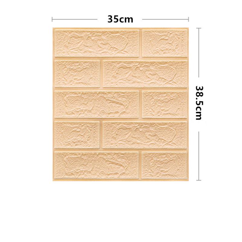 3d Three-dimensional Brick Pattern Wall Sticker Self-adhesive Waterproof Anti-collision Soft