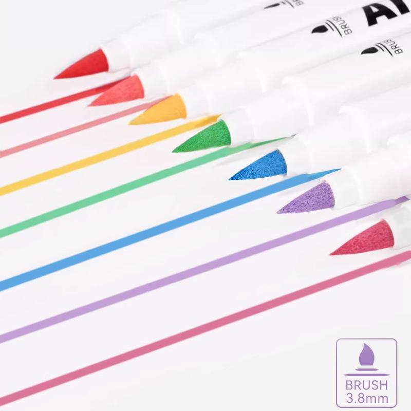 Arrtx Ataishi Akrylový marker s měkkým hrotem, Jeden kus, Absolutní fialová, Styl A/B, 30 barev, Voděodolný, Rychleschnoucí, Krycí.