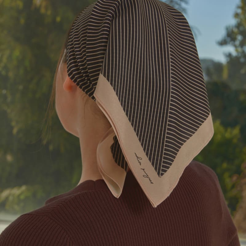 White Project STRIPE SILK SCARF_2COLOR