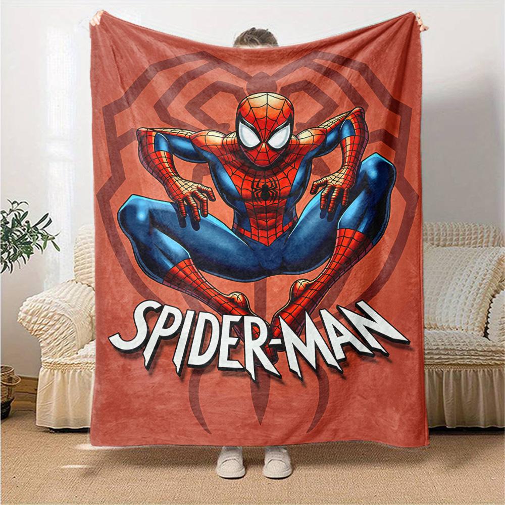 Spiderman Hero Flannel Blanket Super Soft Warm Cozy Blanket For Sofa Bed Office Travel Allseason Home Decor Gift