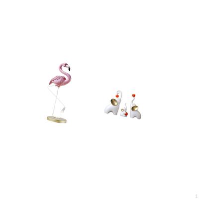 Elegant Flamingo And Elephant Resin Sculpture Set Modern Art Animal Figurines for Home Garden Decor
