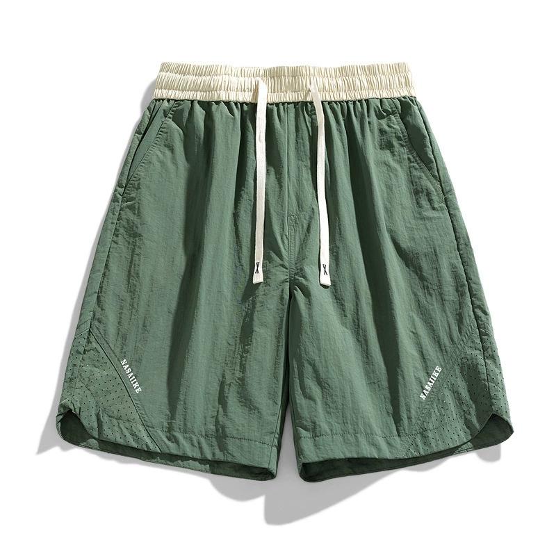 Pantaloni scurți din mătase de gheață pentru bărbați, de vară, largi, sport, casual, trei sferturi, respirabili, cu uscare rapidă, M-5XL