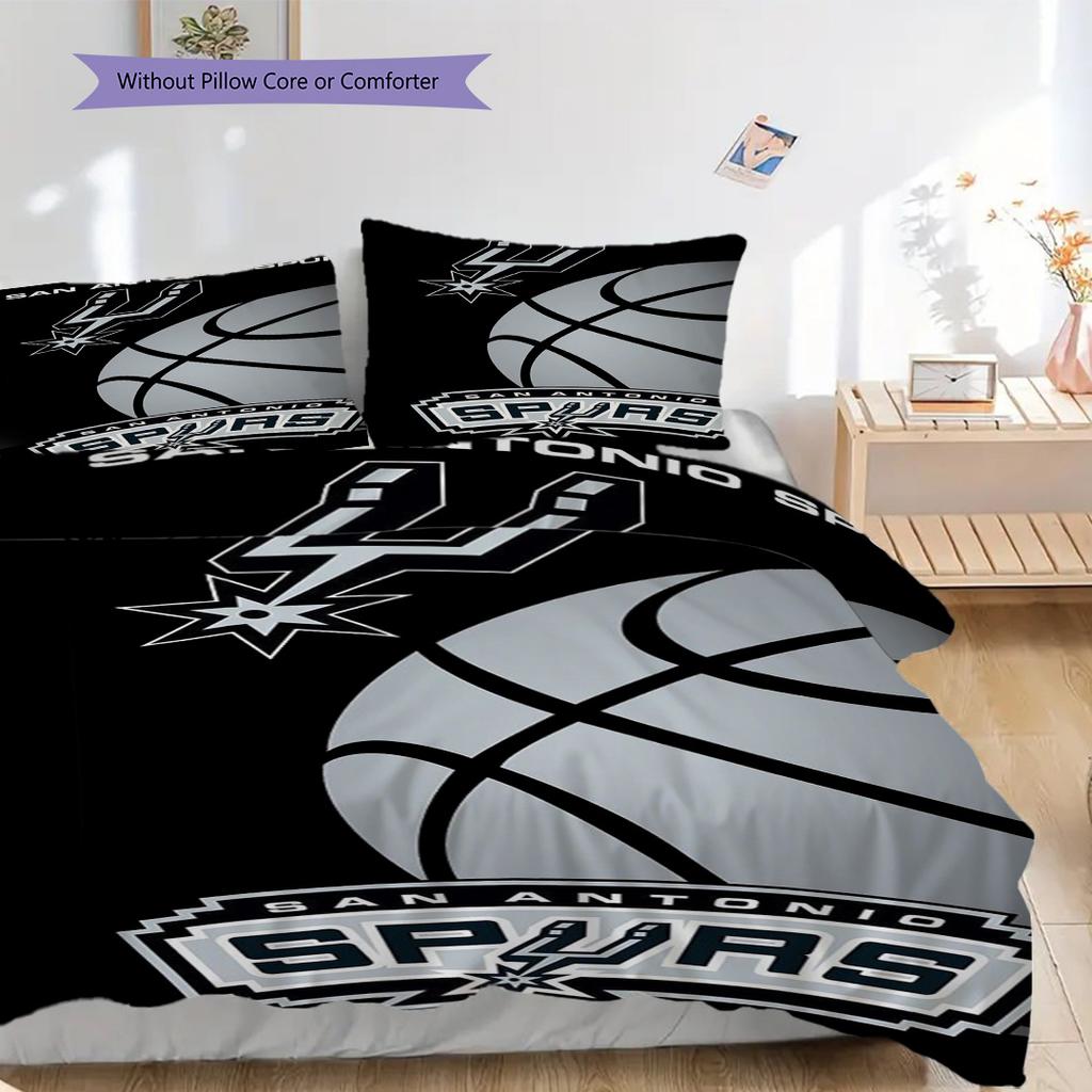 Biancheria da letto San Antonio Spurs(1 * copripiumino + 2 * federa, senza nucleo)Regalo di compleanno di Natale Morbido e confortevole