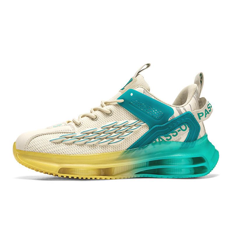 Men's shoes summer new thick-soled mesh fly-woven breathable non-slip men's dad height-increasing sports running shoes