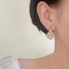 PONYKISS Sterling Zilver 18K Goud Volledige Parel Bloemenmand Hoepel Oorbellen voor Vrouwen Trendy Fijne Geometrische Accessoires