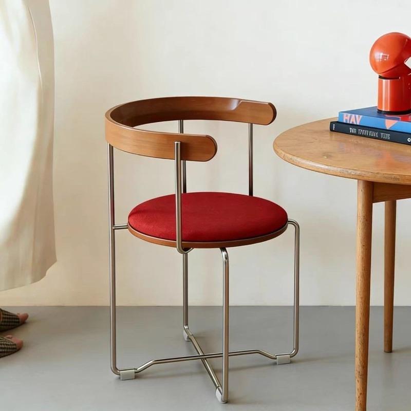 Foldable Dining Chair Minimalist Solid Wood Chairs Portable with Backrest Makeup Chair Nordic Relax Chairs Kitchen Furniture