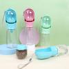 Dog Cat Water Bottle, Portable Pet Water Bottle with Food Container, Outdoor Water Dispenser, Leak Proof Water Bottles for Dogs