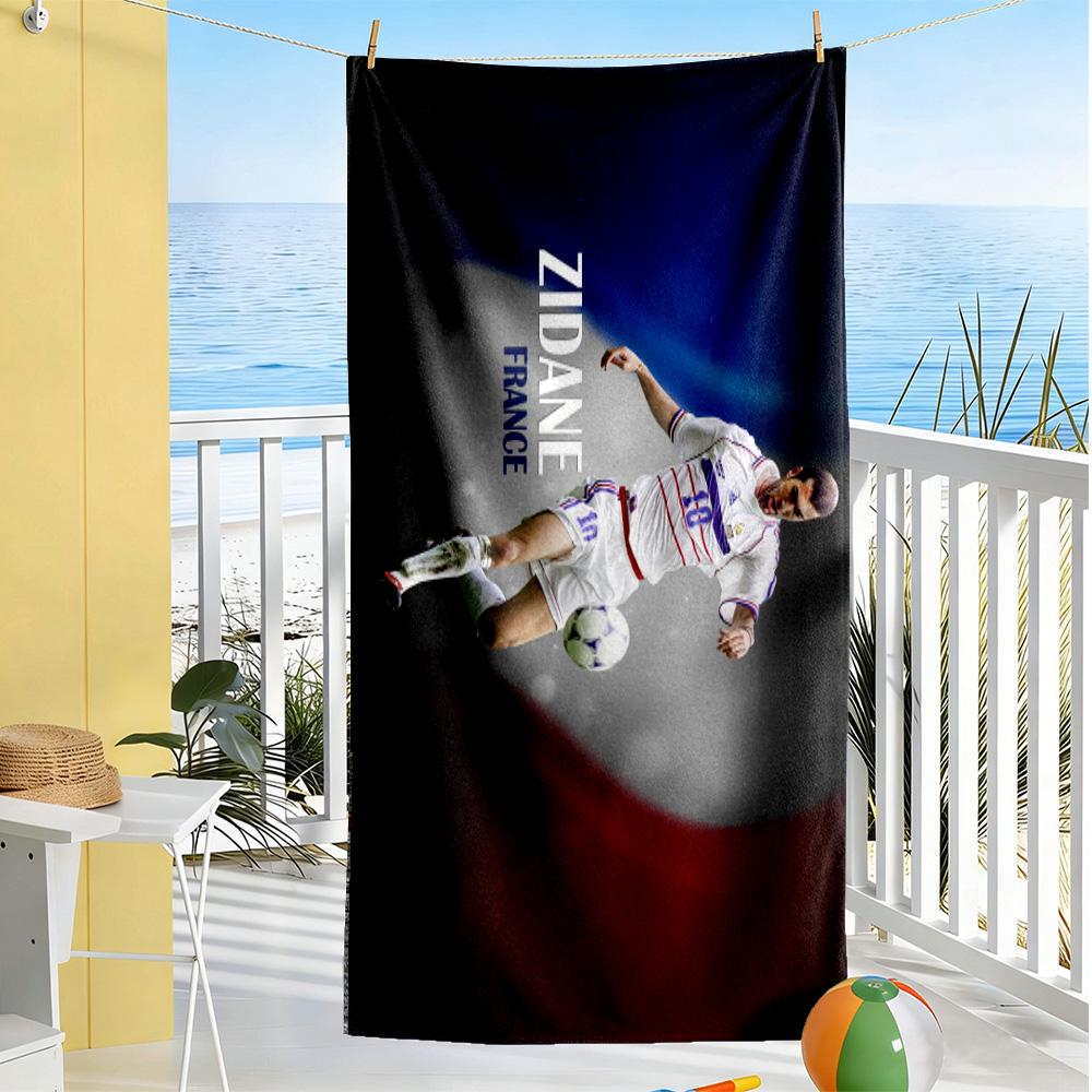 Soccer Player Action Beach Towel Quick-Dry Soft Microfiber Comfortable Lightweight