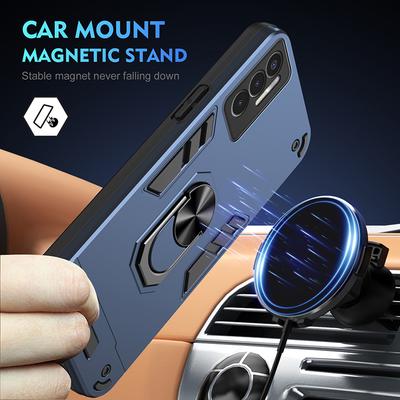 Shockproof Hard Armor Cover Case For Tecno Pova 3 4 5 Pro Pova 6 Pro For Tecno Pova NEO 2 NEO 3 Car Magnetic Ring Holder Cover
