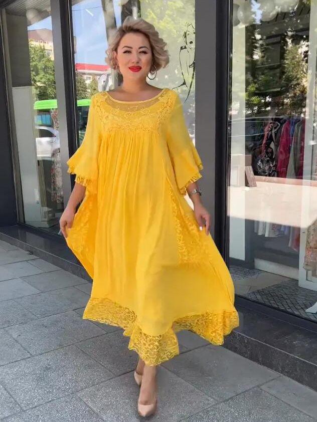 Rochie fustă maxi supradimensionată plus size (Ediția 2023)