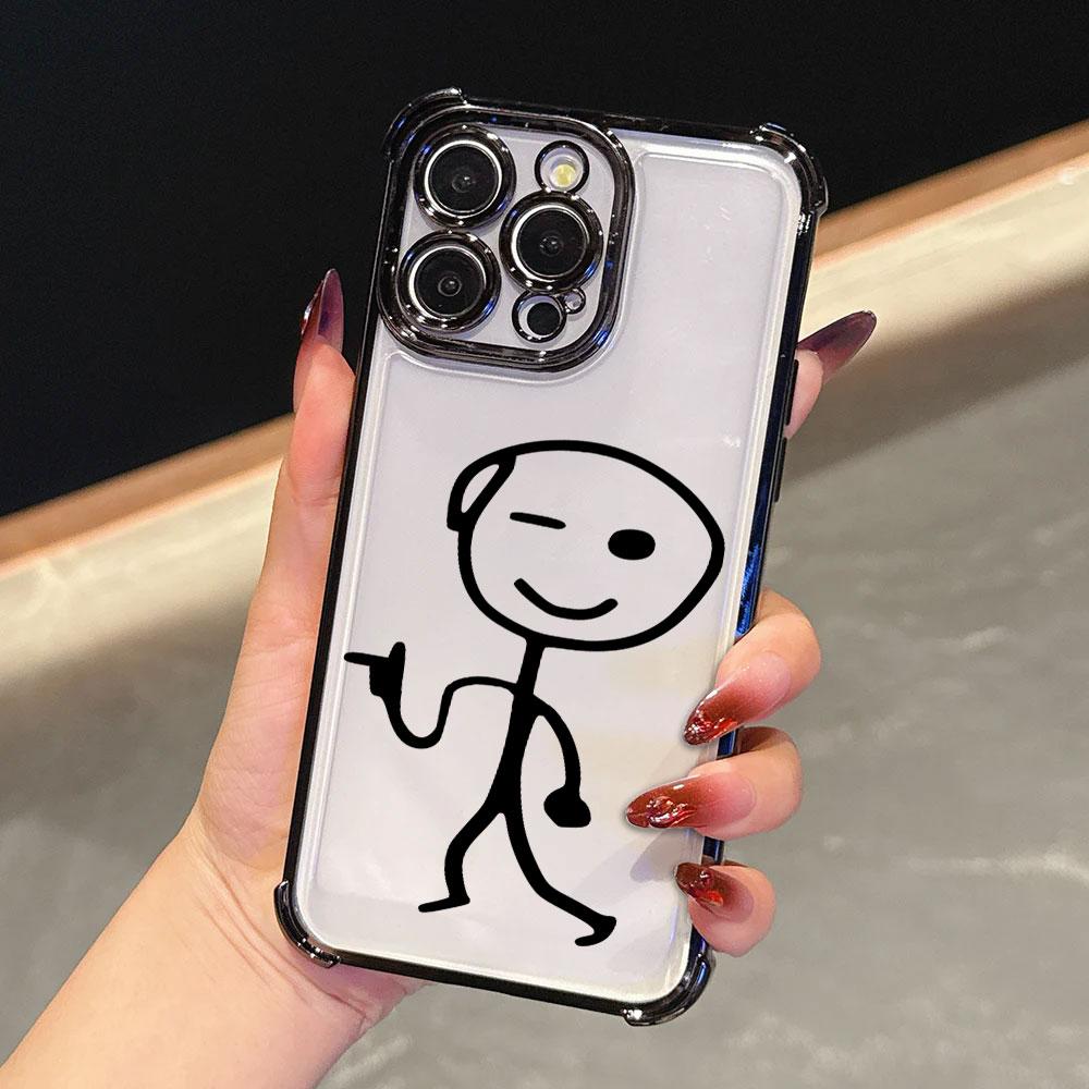 

Stickman Case For Samsung Galaxy A57 A37 A07 A17 A56 5G A55 A54 A52 A36 A34 33 A73 A26 A25 A16 A06 Middle Finger Man Phone Cover Galaxy A73 5G