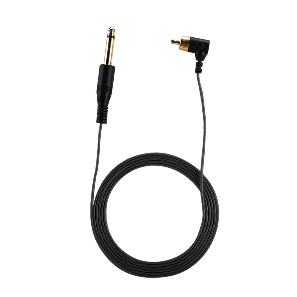 Right Angle Tattoo Clip Cord RCA Cable Line Tattoo Machine Power Supply Accessory (Black)