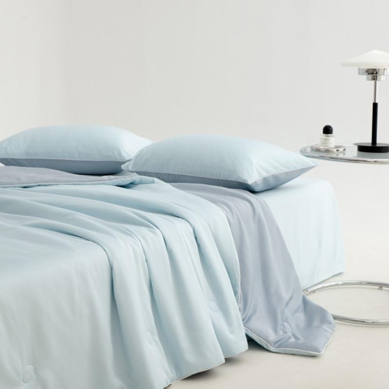 New Hot-selling Class A Skin-friendly and Ice-feeling Lyocell Tencel Fiber Summer Cool Quilt Double Color Quilt for Summer