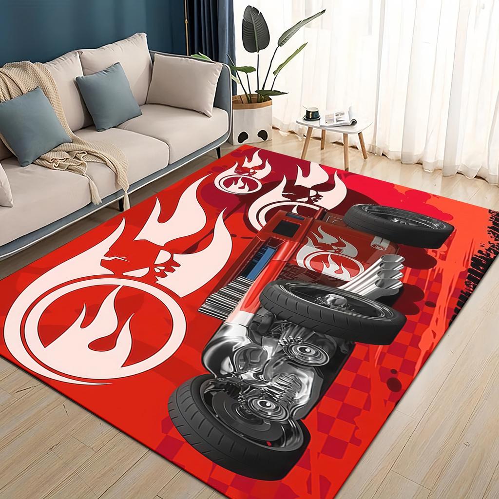 Hot Wheels 27 Style New Racing Car Cartoon Carpet Rug for Living Room Bedroom Home Sofa Decoration,Kids Play Non-slip Floor Mat