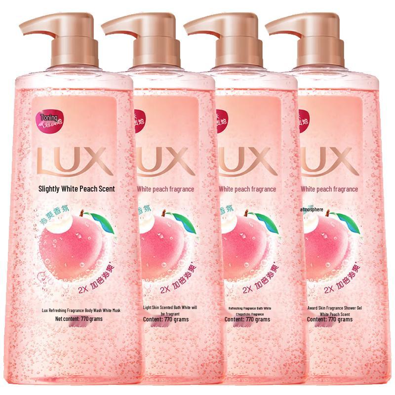 LUX White Peach Deep Cleansing Shower Gel 4x770g