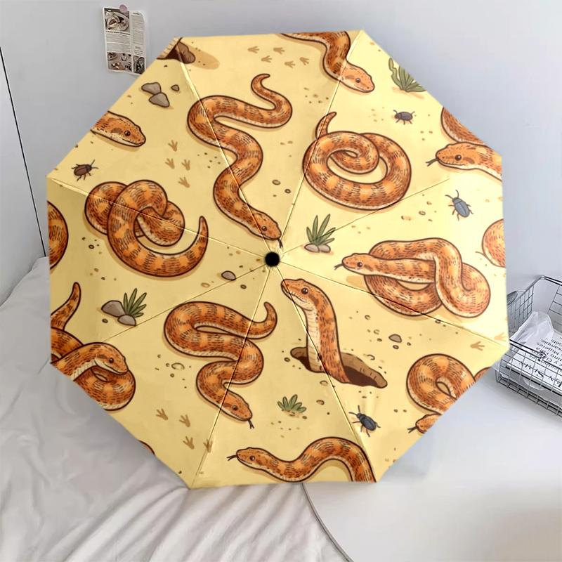 

1 PC Automatic Folding Umbrella - Cute Animals Pattern, Portable & Foldable Design with 8 Ribs, Christmas Birthday Gifts