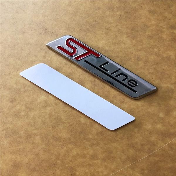 1X Metal Chrome Matt Black  STline ST Line Car Emblem Badge Auto Decal 3D Sticker Emblem