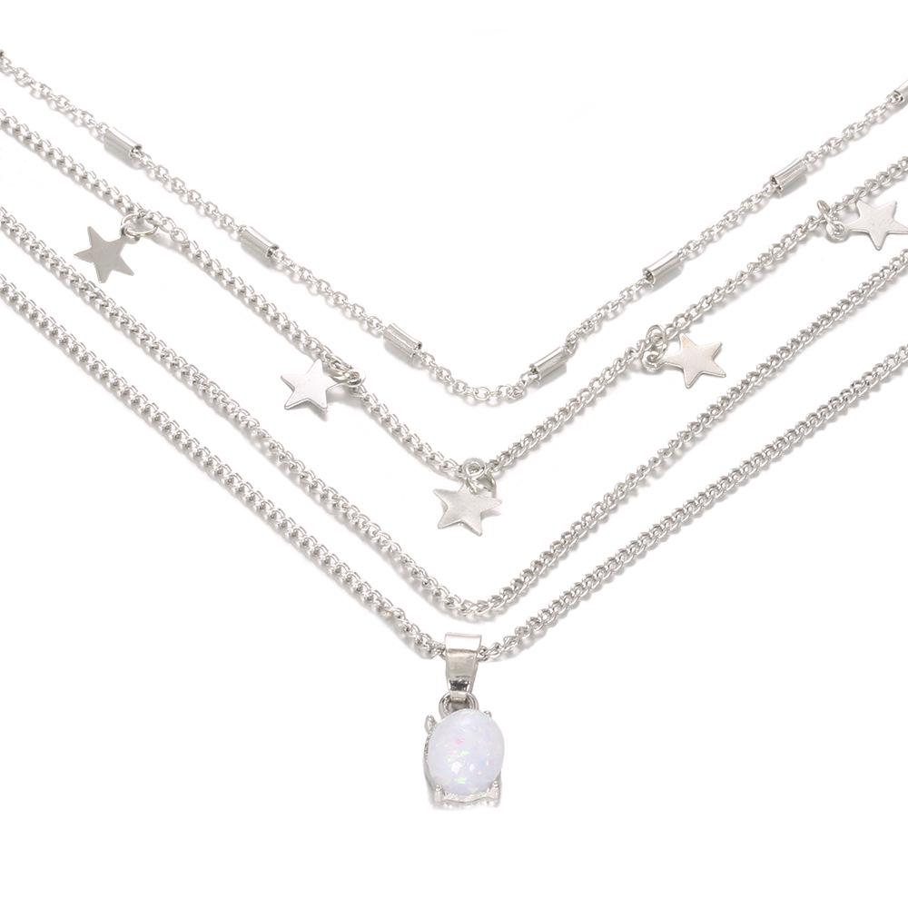 

Многослойное ожерелье с подвеской в виде звезды в стиле бохо для женщин - европейская и американская мода