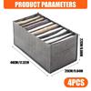 4 Pieces Large Capacity Holding Boxes With 9 Partitions Soft pliable Design For Bedroom And Cabinet