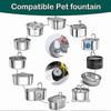 8 Pack Cat Water Fountain Replacement Filters for Stainless Steel 67oz/2L Adjustable Flow Pet Fountain