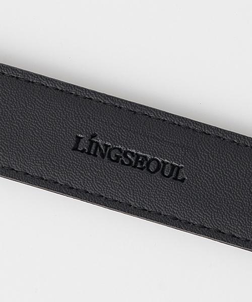 Lingseoul [Gift Option] 25Mm Vintage Leather Belt - [Brown/Black]