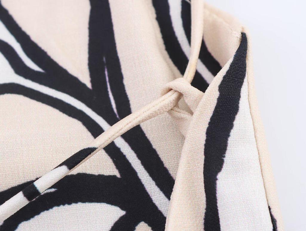 2025 Summer Women's European & American Style Linen Blend Backless Top