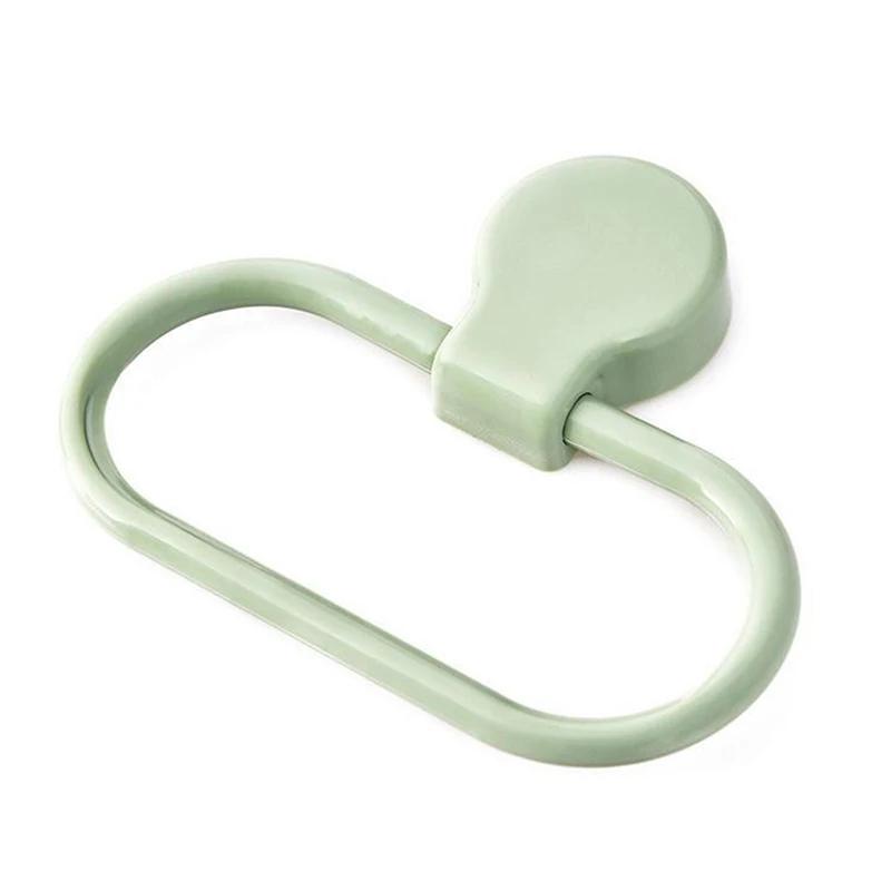 Wall Mounted Rack Bathroom Hanging Washcloth Storage Ring Towel Rack Punch-Free Towel Storage Rack Wall-Mounted