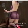 Guimeizi Sheer Lace Bodycon Lingerie Dress - Halter Neck Secretary Style