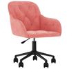 Dining Room Chairs 2 Pcs Swivel Pink Velvet