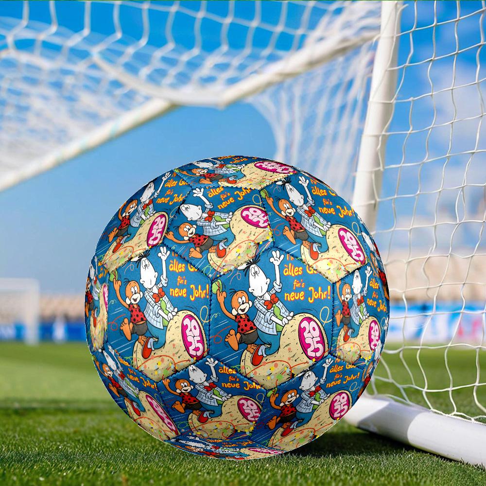 Christmas Celebration ?ffle und Pferdle Size 5 Soccer Ball,Indoor/Outdoor Suitable for Training Matches Tournaments Practice Games Gift for Fan