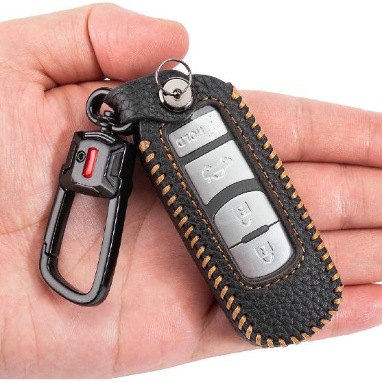 for Mazda Key Fob Cover Keychain Leather Car Key Case Compatible with 2009- Mazda 3 6 5 2 CX5 CX9