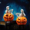 Glowing Design Ghost Festival Decoration Resin Craft LED Pumpkin Skull Light  Halloween Party