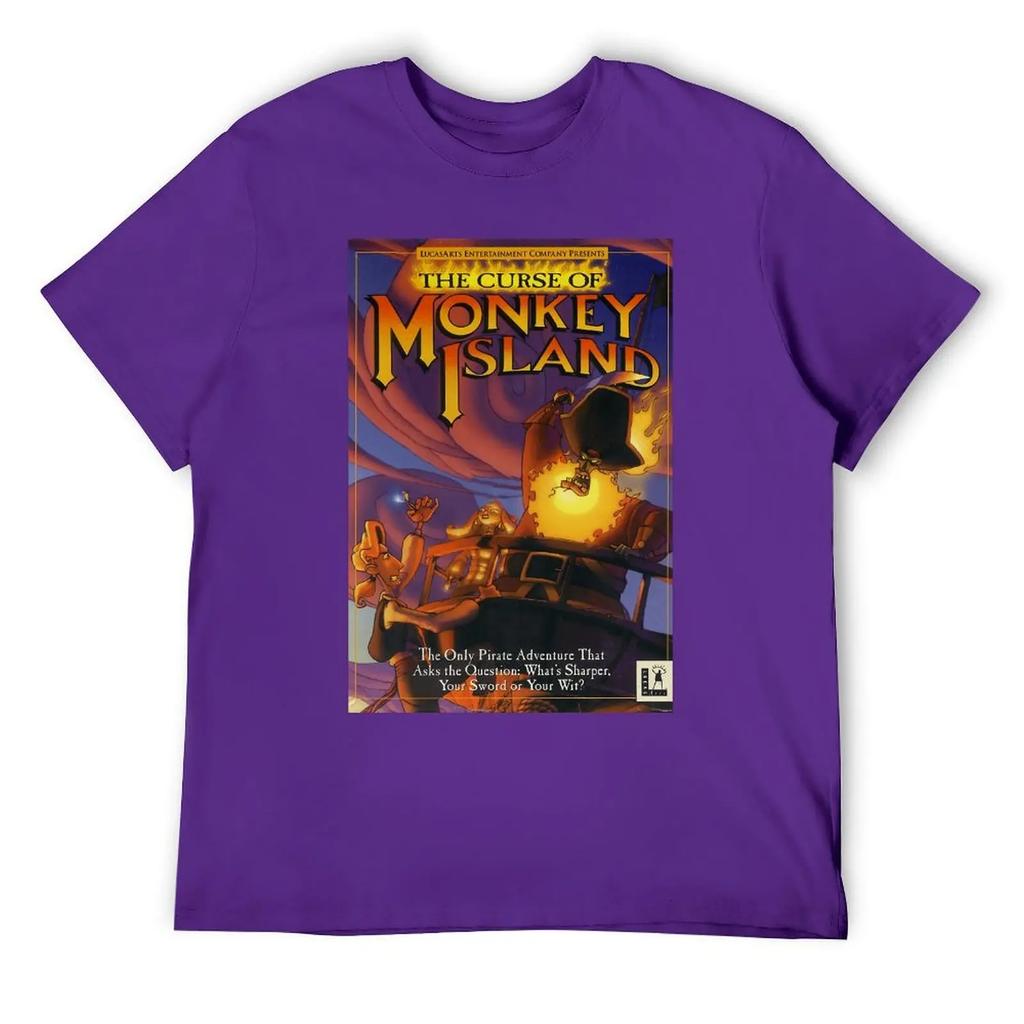 THE CURSE OF MONKEY ISLAND T-shirt Crewneck Sport  Funny Geek Tees Creative Leisure USA Size
