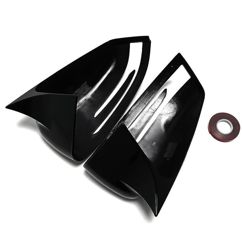 2PCS Black Wing Mirror Cover Caps for Mercedes Benz W204 W176 W212 CLA250 C63