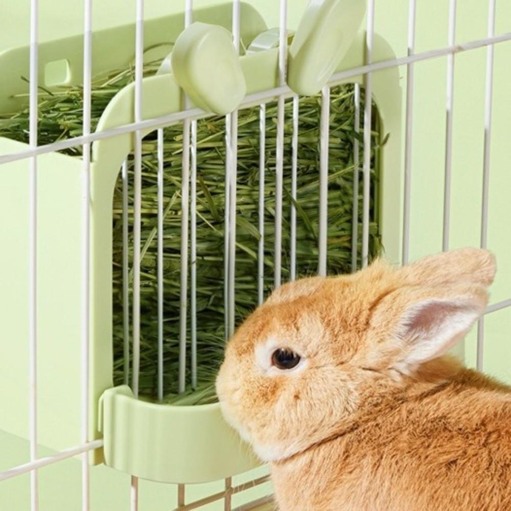 Large Capacity Hay Feeder Wall Hanging Grass Rack Practical Food Bowl Holder  Indoor Rabbit Cage