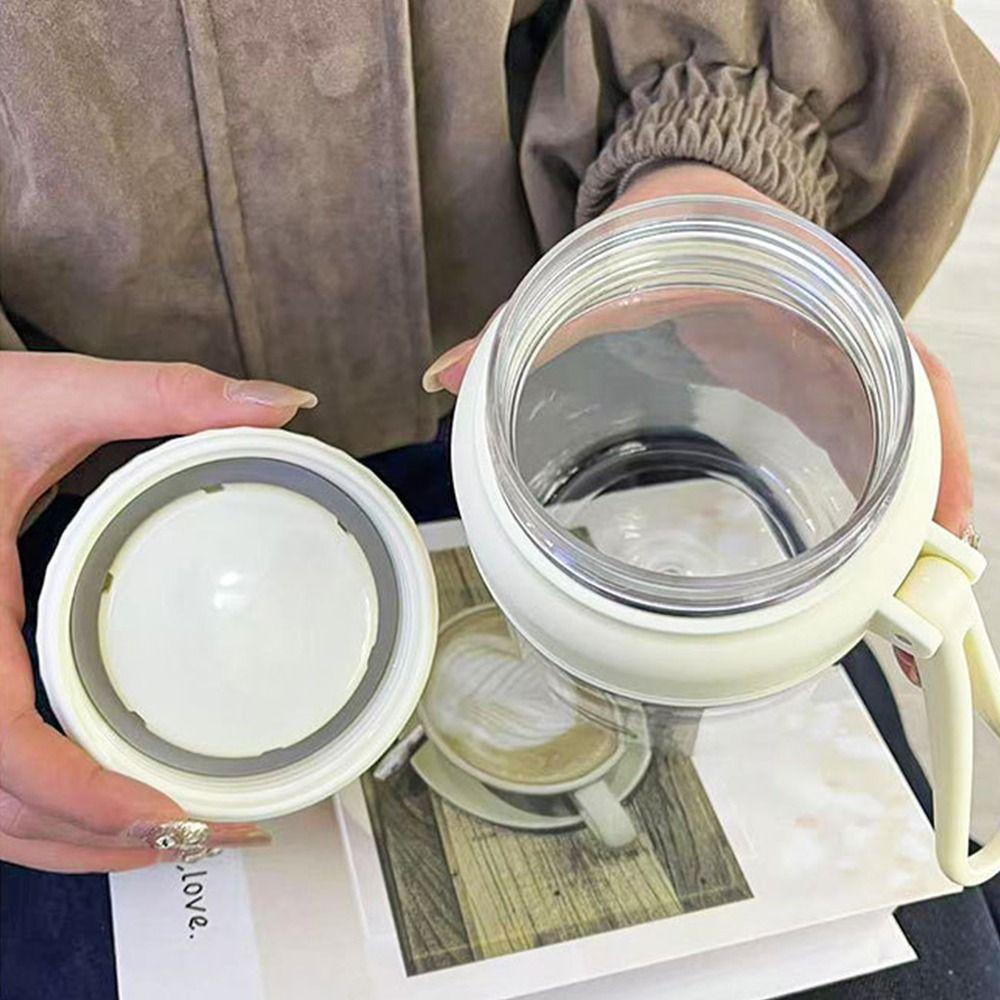 Plastic Water Bottle Black White Sports Kettle Portable Water Cup  Outdoor Sport