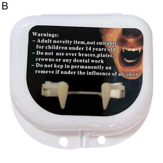 1 Box Cosplay False Teeth Scalable Design Not Deformed Realistic Effect Exquisite Tasteless Atmosphere Creation Party Accessories Halloween Cosplay