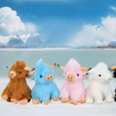 Brinquedo de Pelúcia Vaca das Terras Altas - Boneca Simulada Fofa de Animal Escocês