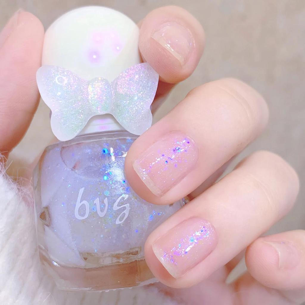 Pearlescent Water-based Nail Polish No Baking Can Tear Bright Color Nail Frosting Nail Care Polish Without Baking Lamp