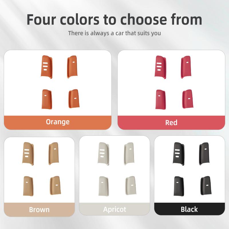 4Pcs For AITO M8 5/6Seat 2025 2026 Custom Car Door Button Panel Silicone Protective Cover Waterproof Interior Accessories