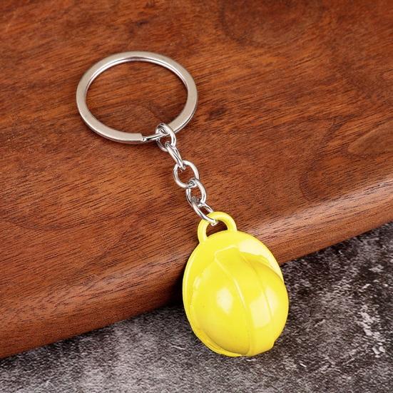 Hard Hat Keychain Portable Mini Helmet Design Bright Color Key Chain Compact Size Key Identifier Backpack Accessory