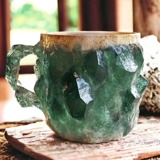 Minerální hrnek na kávu z umělého křišťálu Elegantní minerální hrnek Barevný průsvitný hrnek na pití Šálky na pití Čajové šálky Dárek pro domácí kancelář