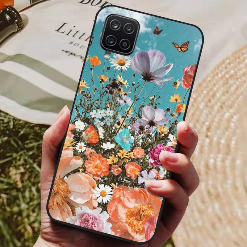 For Samsung Galaxy A12 Case Phone Cover Silicon Soft Back Cases For Samsung A12 Case Cat Fashion Bumper for Samsung A 12 Coque