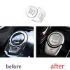 Car One-Click Startup Button Cover Trim Matte Silver 11-17 Fit For BMW 5 Series