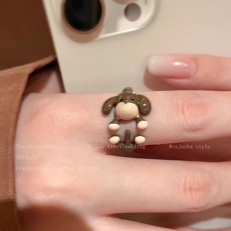 Wind Pearl Zircon Butterfly Ring Female Niche High-end Sense Light Luxury Couple Pair Ring Temperament Open Ring