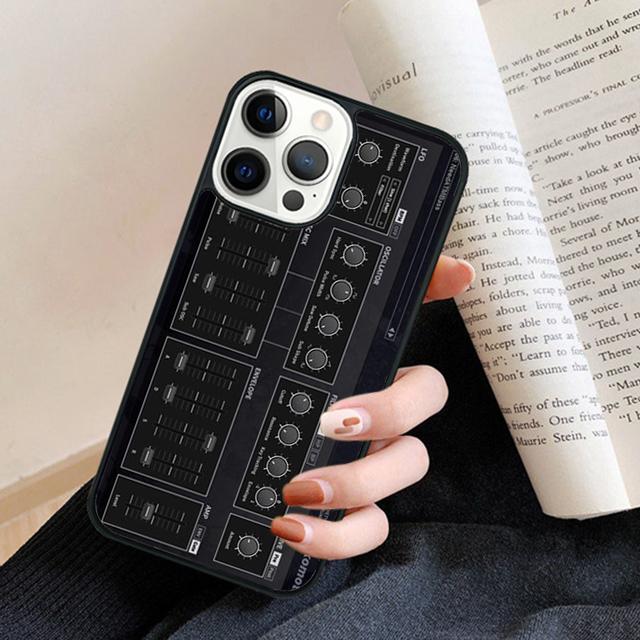 Vintage Synth Synthesizer Moog Print Phone Case Back Cover for iPhone 17 Air 16 15 14 13 11 12 Pro Max Plus Coque
