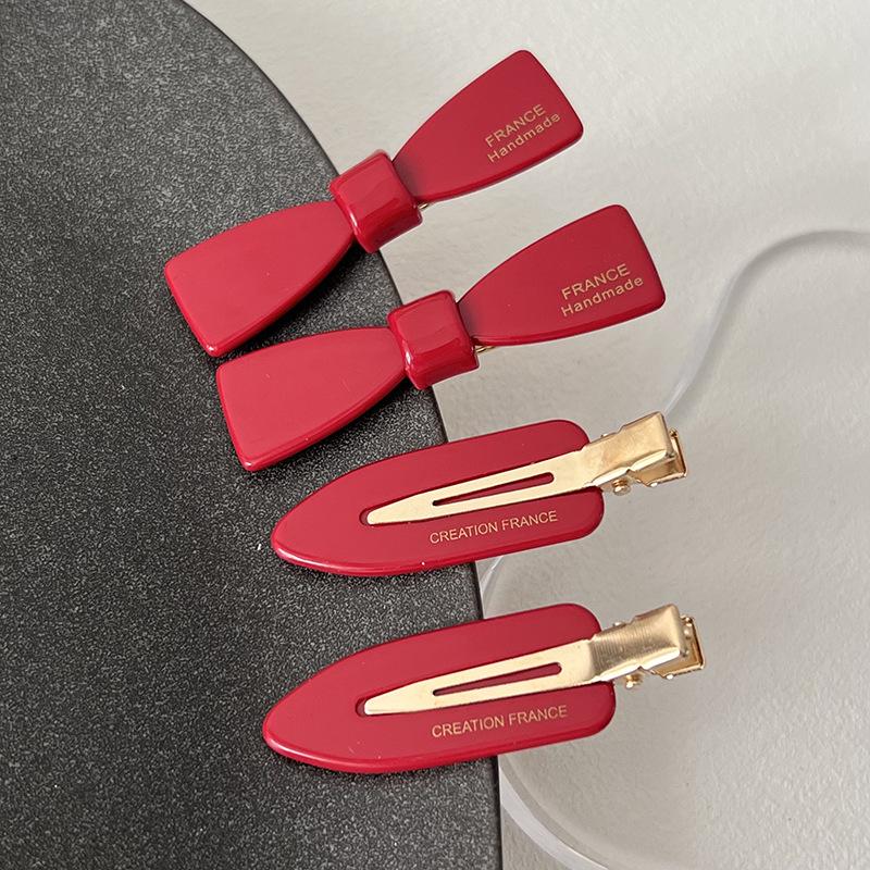 Korean Style Mini Wine Red Duckbill Hair Clip