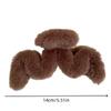 Oversized Plush Hair Clip Women Autumn Winter Wavy Hair Shark Clip Elegant Hair Accessories