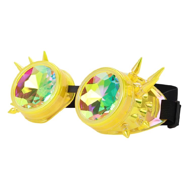 Unisex Steampunk Goggles Glasses Kaleidoscope Rave Goggles Halloween Cosplay Party Costume Psychedelic Goggles Gifts